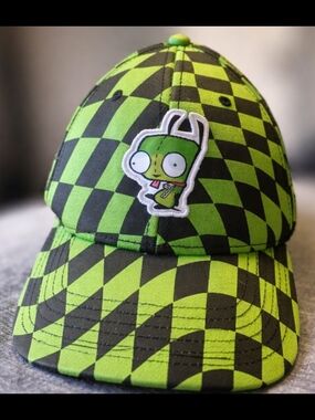 Nickelodeon Spencer's Invader Zim Hat with Black and Lime Green Coloring -